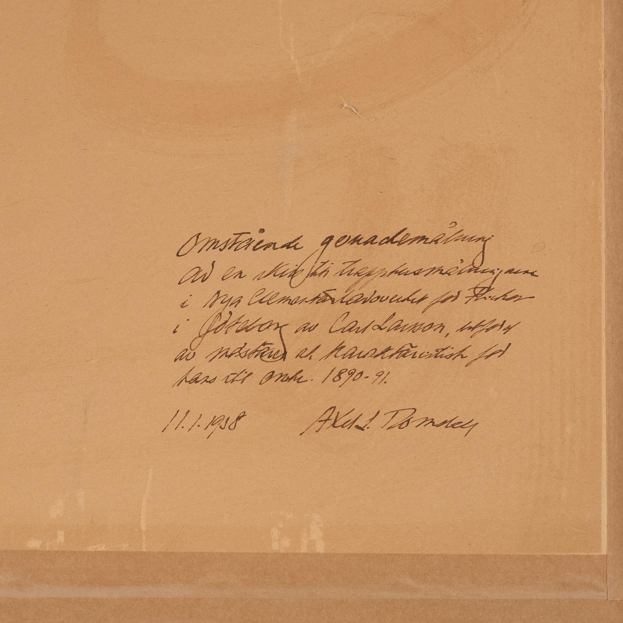 Carl Larsson, "Bronsåldern" (The Bronze Age, sketch for mural in a stairwell in Nya Elementarläroverket för flickor in Gothenburg).