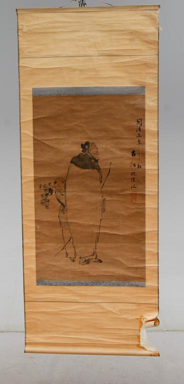 RULLMÅLNING, tusch på papper, Kina, signerad, möjligen 1800-tal.