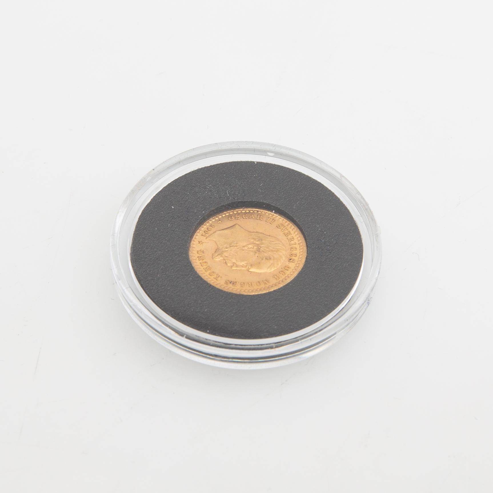 Guldmynt Sverige, Oscar II 5 kr, 1901.