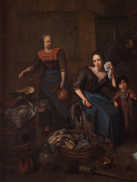 Richard Brakenburg Attributed to, In the forge.