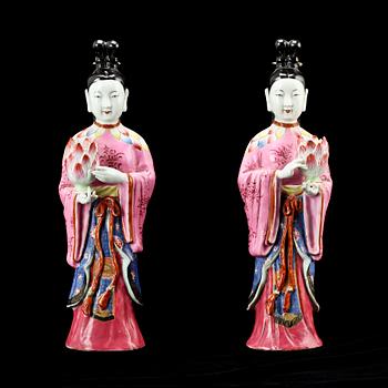 FIGURINER, ett par, porslin, troligen Samson, 1800/1900-tal.