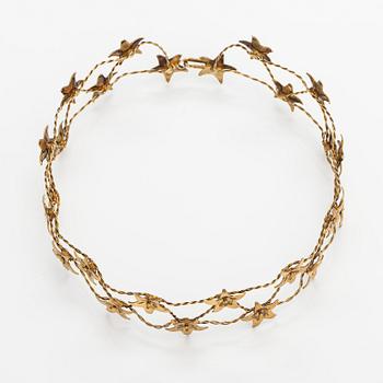 Germund Paaer, A gilded sterling silver wedding crown "Evening jewel". Kalevala Koru, Helsinki 2002.