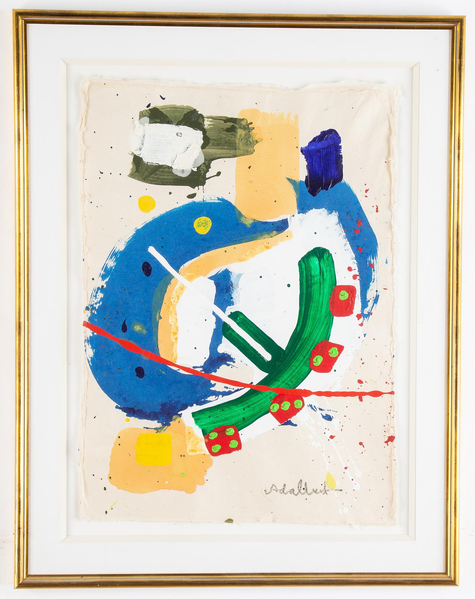 Per Adalbert von Rosen, oil on paper, signed.