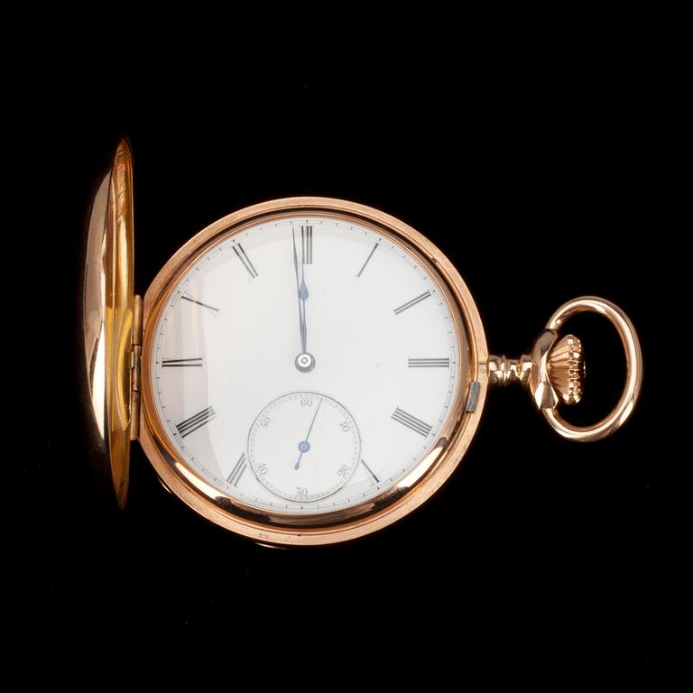 TASKUKELLO, kultaa 18K, Patek Philippe kaksoiskuorella, 1879.