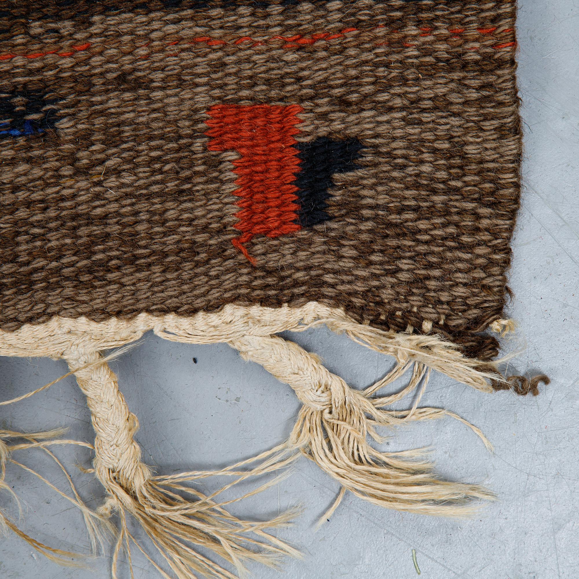 Erik Lundberg, sannolikt, matta, rölakan, Vävaregården Erigsboda, 309 x 200 cm.