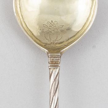 A silver spoon, Scandinavia, 18th Century.