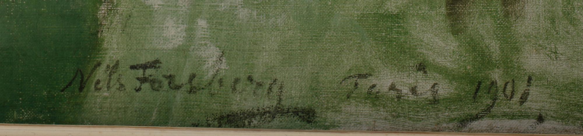 NILS FORSBERG, olja på duk, signerad Paris 1901.