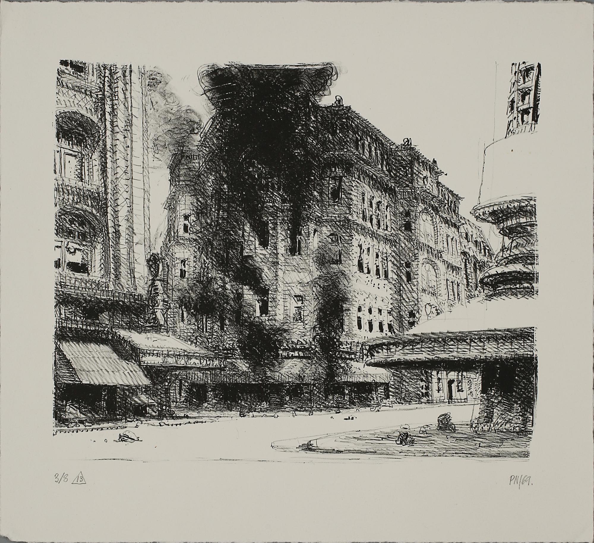 PALLE NIELSEN, 3 st, etsningar samt grafisk blad, monogramsignerade, provtryck, eget tryck respektive numrerat 3/8.