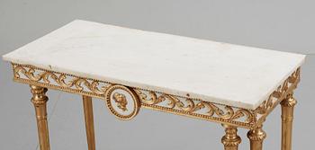 A Gustavian late 18th Century console table.