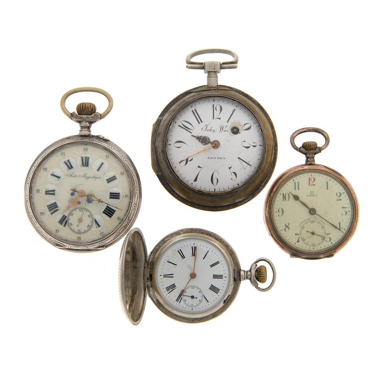 FOUR POCKETWATCHES, 18th-early 20th century.