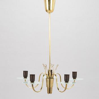 Paavo Tynell, A mid-20th century '9031' chandelier for Taito, Finland.