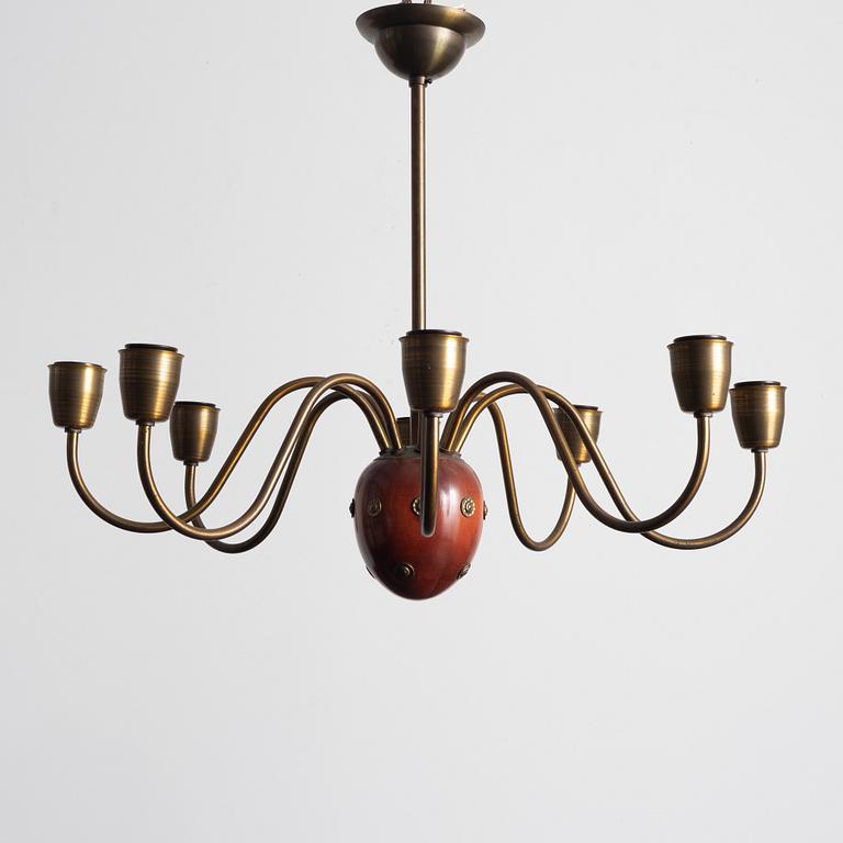 Hans Bergström, taklampa, ateljé Lyktan, Åhus, 1940-50-tal.