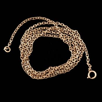 HALSKEDJA, guld 14K, otydlig stämpel, 1900-tal. Vikt ca 24 gram.