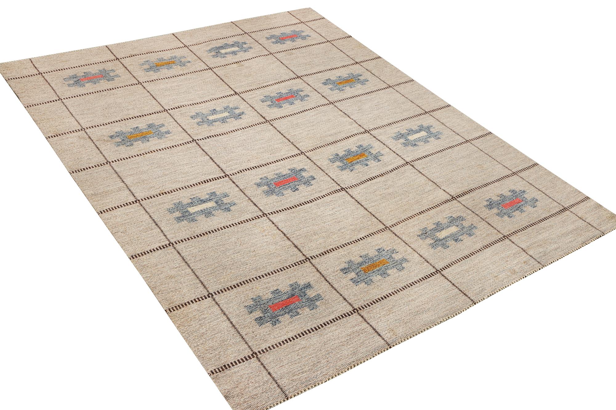 A Swedish flat weave carpet, c. 253 x 189 cm.