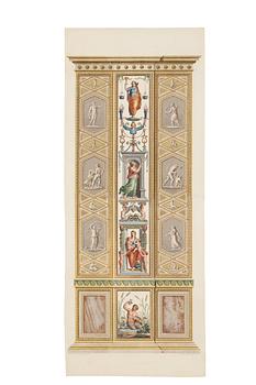 Giovanni Volpato, Six wall sections / pilasters in the Raphael Loggias in the Vatican.