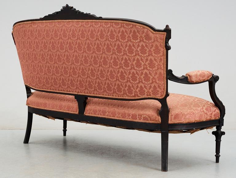 SOFFA, Louis XVI-stil, omkring 1900.