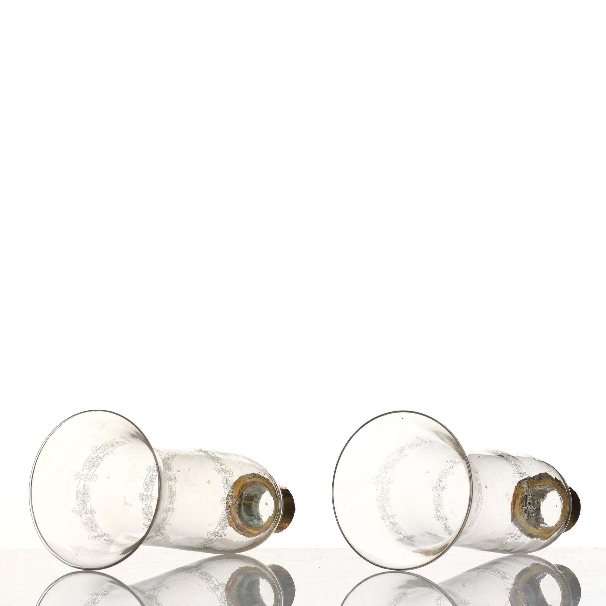 a pair of candle holders, first half of 20th century.