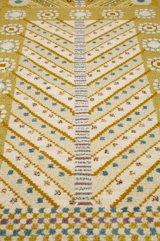 Marianne Richter, A CARPET, "Gula trädet", knotted pile, ca 236,5 x 178,5 cm, signed AB MMF MR.