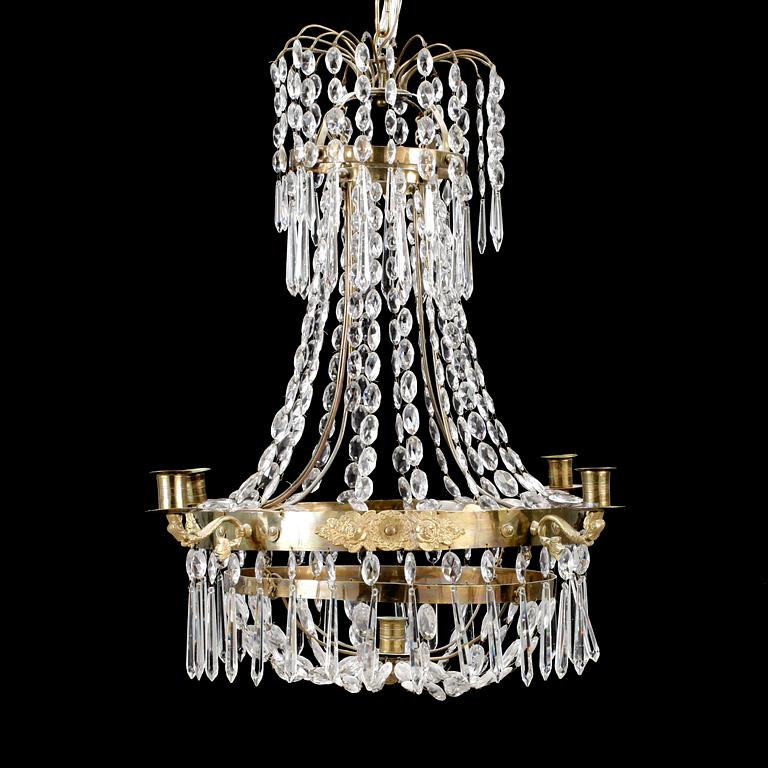 LJUSKRONA, sengustaviansk stil, omkring 1900-talets början. Höjd ca 60 cm.