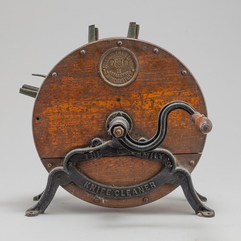 FOLLOWS & BATE LIMITED, "the family knife cleaner", trä järn och mässing.