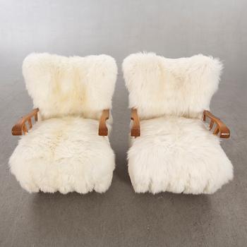 Armchairs a pair, 1950s-1960s.
