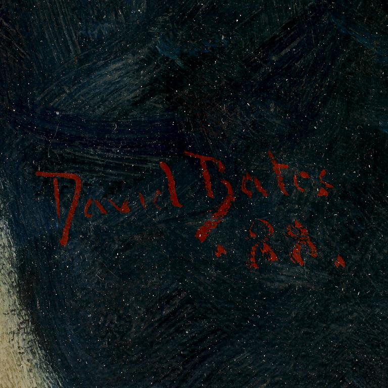 DAVID BATES, olja på duk. Sign och dat -88 resp á tergo Llangollen july 1888.