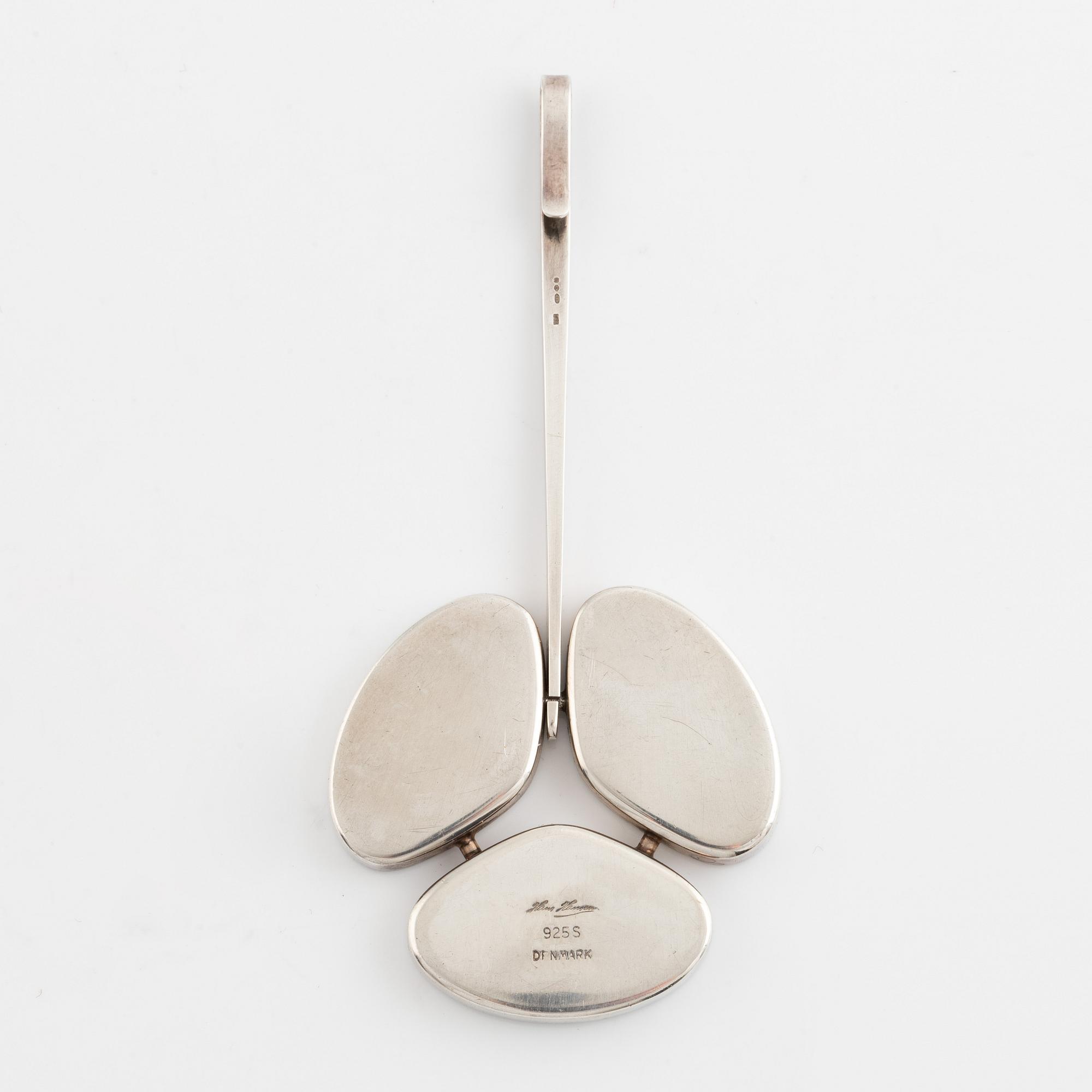 Hans Hansen, sterling silver pendant, 1960's.