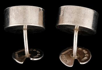 MANCHETTKNAPPAR, sterling silver och bergkristall,  Sigurd Persson, Stockholm 1964. Ca 20 g tot.