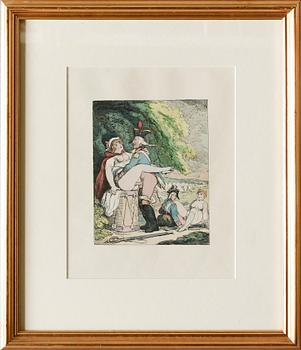 GRAVYRER, 3 st, England 1800-tal.