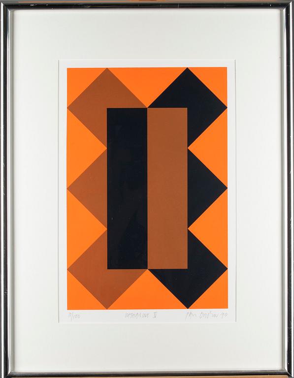 PAUL OSIPOW, serigrafi, signerad, daterad -90 och numrerad 10/100.