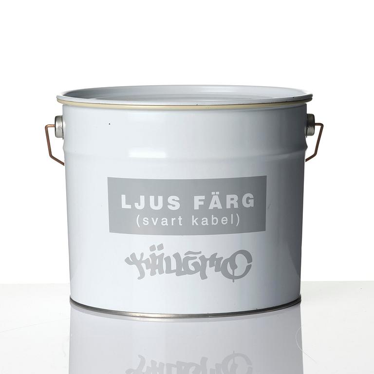 Fredrik Wretman, a "LJUS FÄRG (Svart kabel)" table lamp/light sculpture, ed. 76/360, Källemo, Värnamo, post 2005.