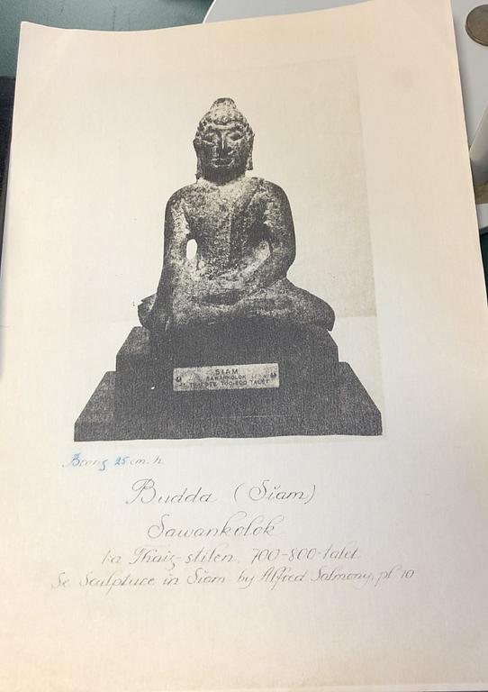 A bronze sculpture of buddha, Siam, Sawankhalok, 8th/9th Century.