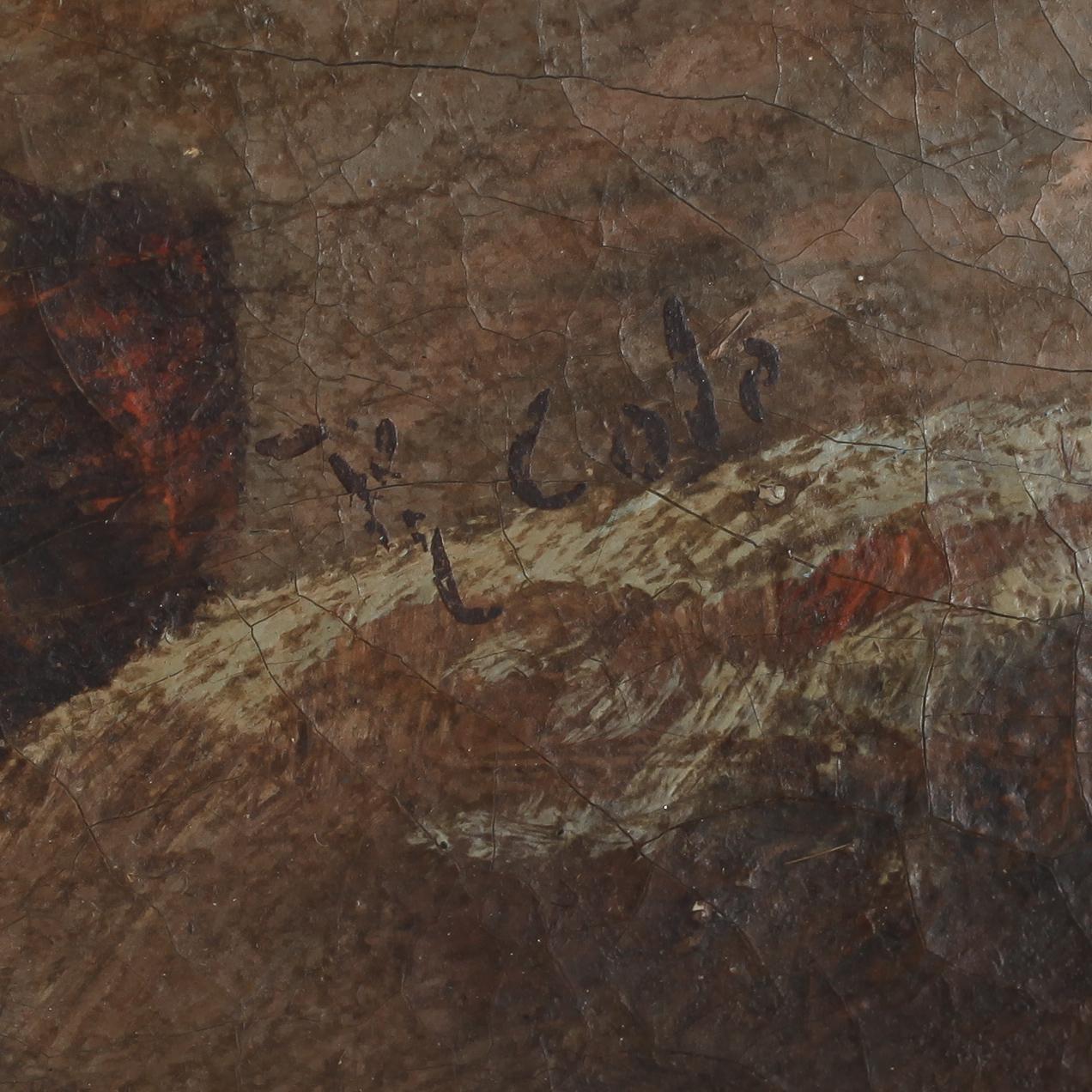 OKÄND KONSTNÄR, olja på duk, signerad K. Cole, 1800-tal.
