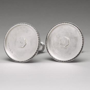 Wiwen Nilsson, ljusstakar, ett par, Lund 1948 och 1956, sterling.