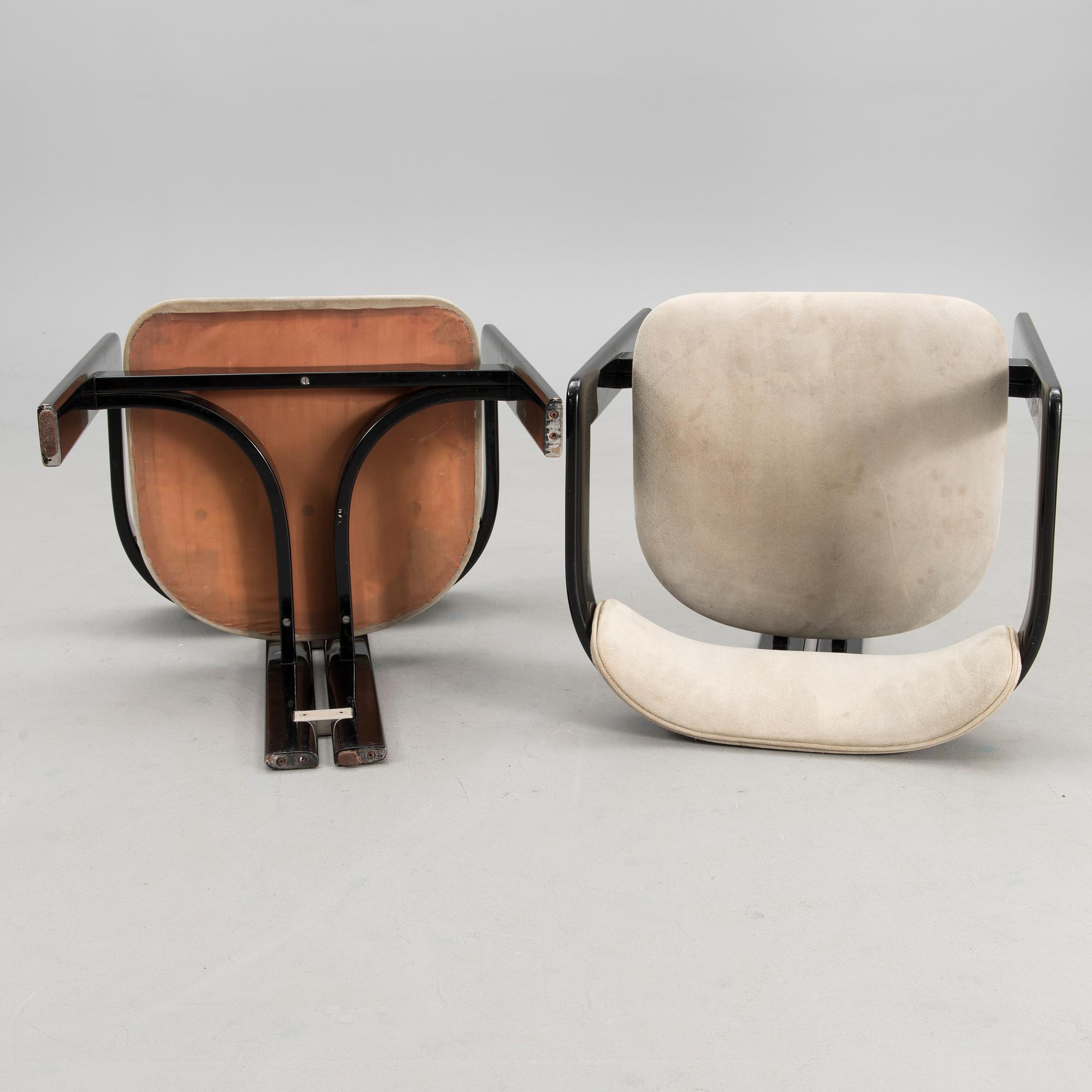 A set of four 'Pamplona' dining chairs by Augusto Savini for Pozzi, Italy.