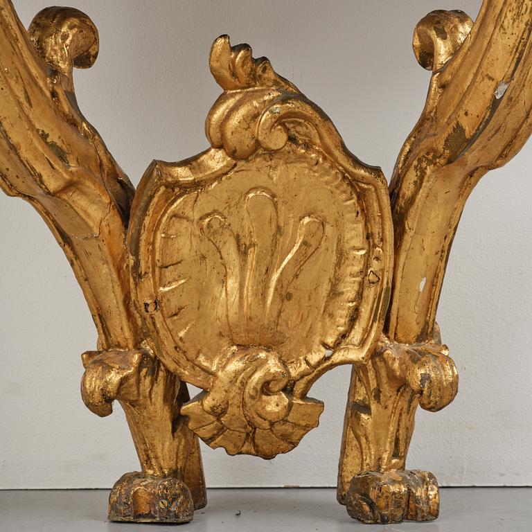 Konsolbord, troligen Danmark, 1700-talets andra hälft, Rokoko.