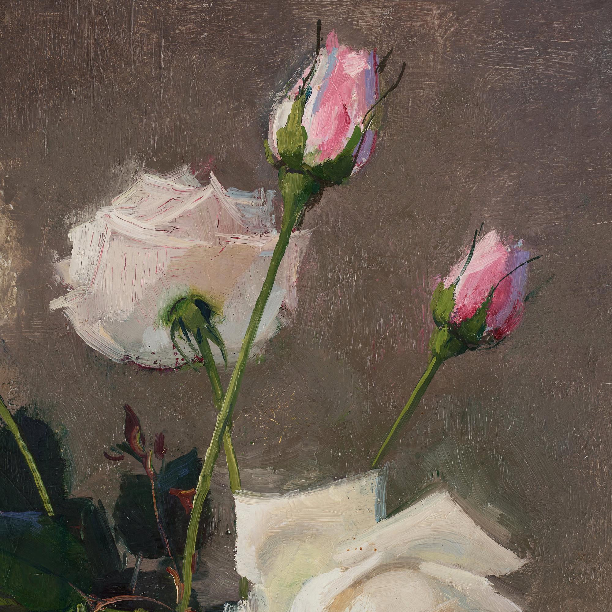 Olle Hjortzberg, Stilleben med rosor.