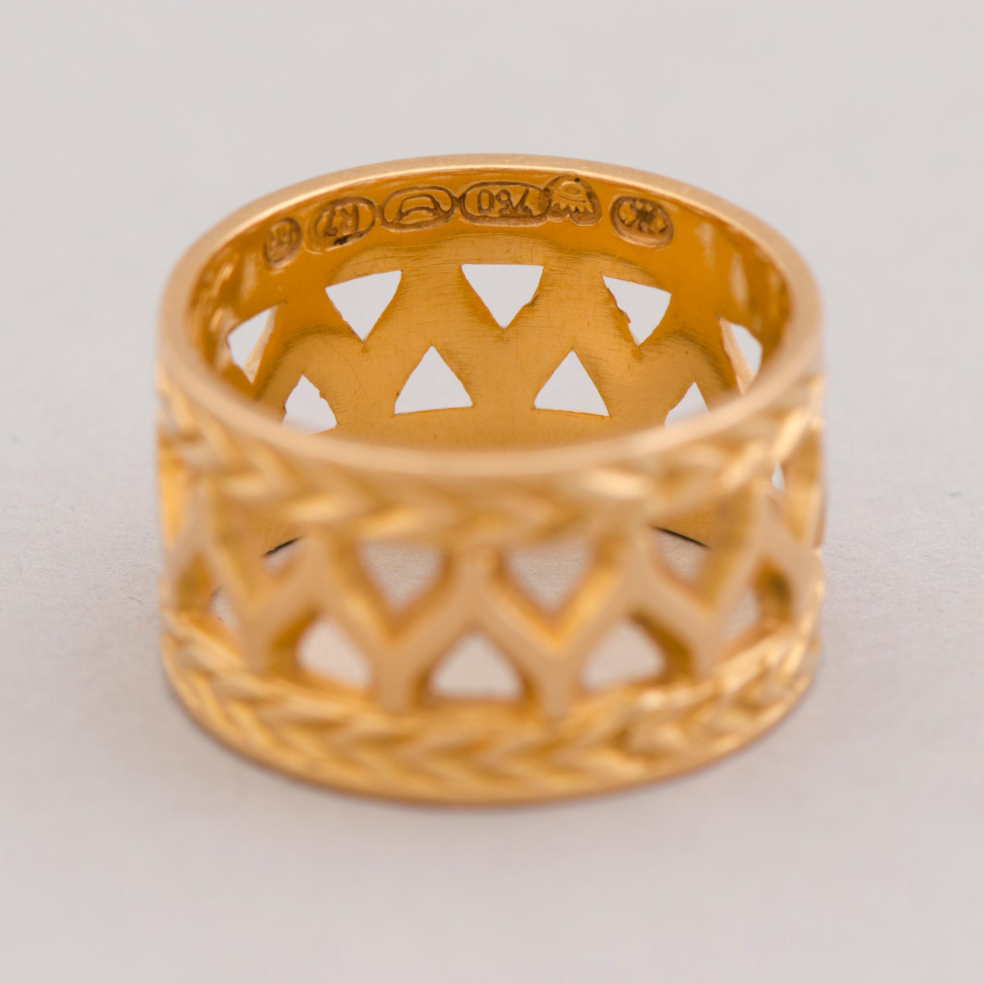 RING, 18K guld. "Uskelan sormus", Kalevala Koru 1970.