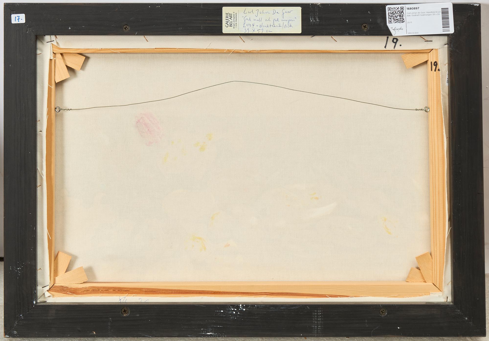 Carl Johan De Geer, "God natt och God morgon".