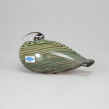 OIVA TOIKKA, a glass bird, Whip Poor Will (Pajusotka) 1991–, signed O. Toikka Nuutajärvi.