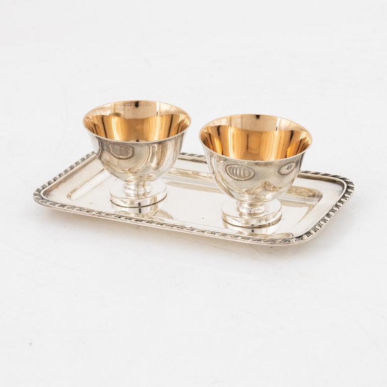 Gustaf Möllenborg, a silver cruet set, Stockholm 1885.