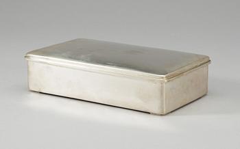A silver cigarett box, marks by CG Hallberg, Stockholm 1944.