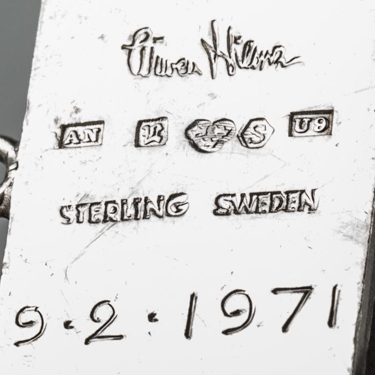ARMBAND, Wiwen Nilsson, Lund, 1970. Sterlingsilver.