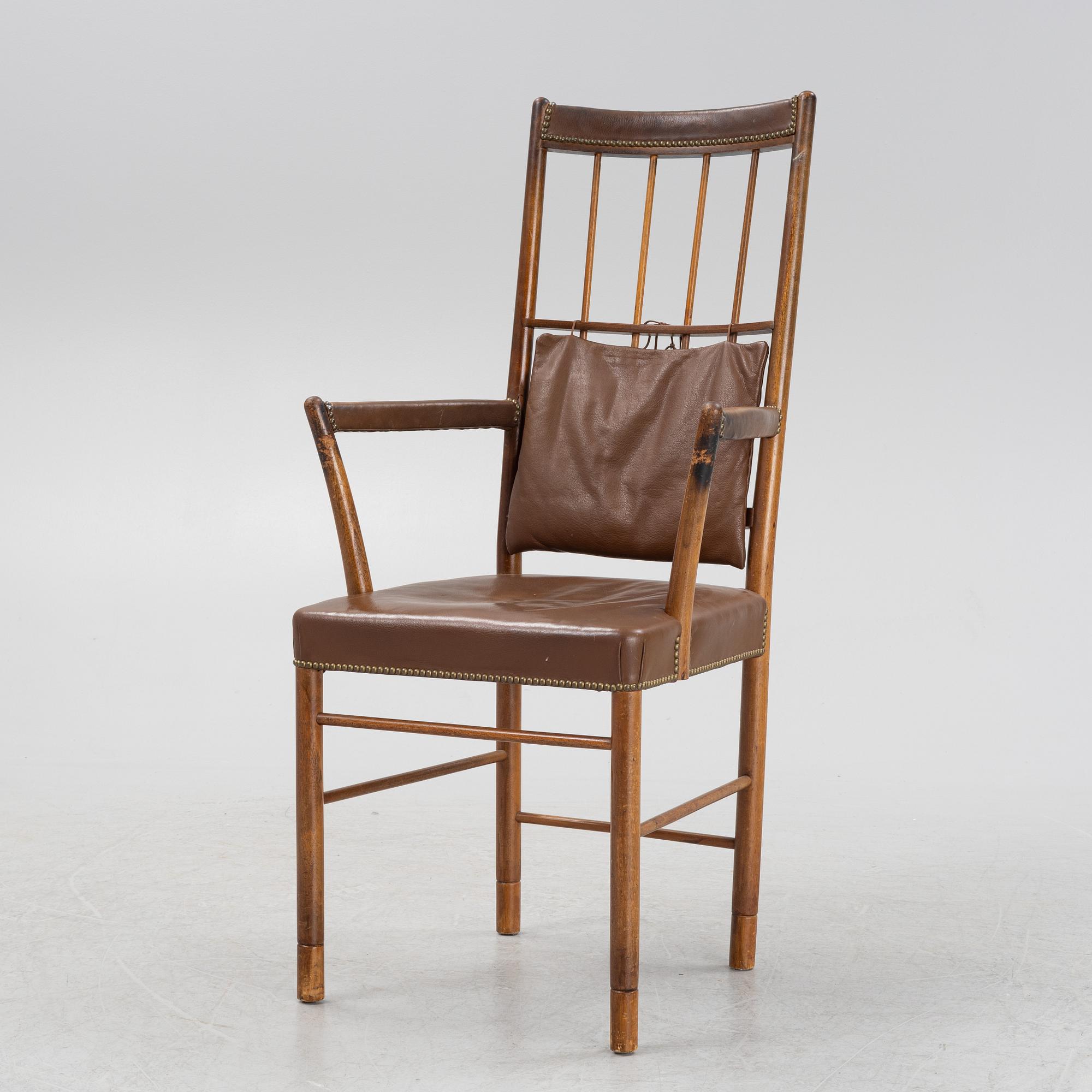 Josef Frank, karmstol, modell 652, Firma Svenskt Tenn, 1900-talets mitt.