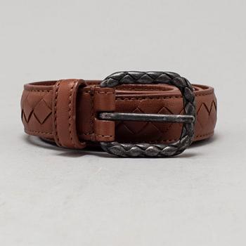 A Bottega Veneta leather belt.