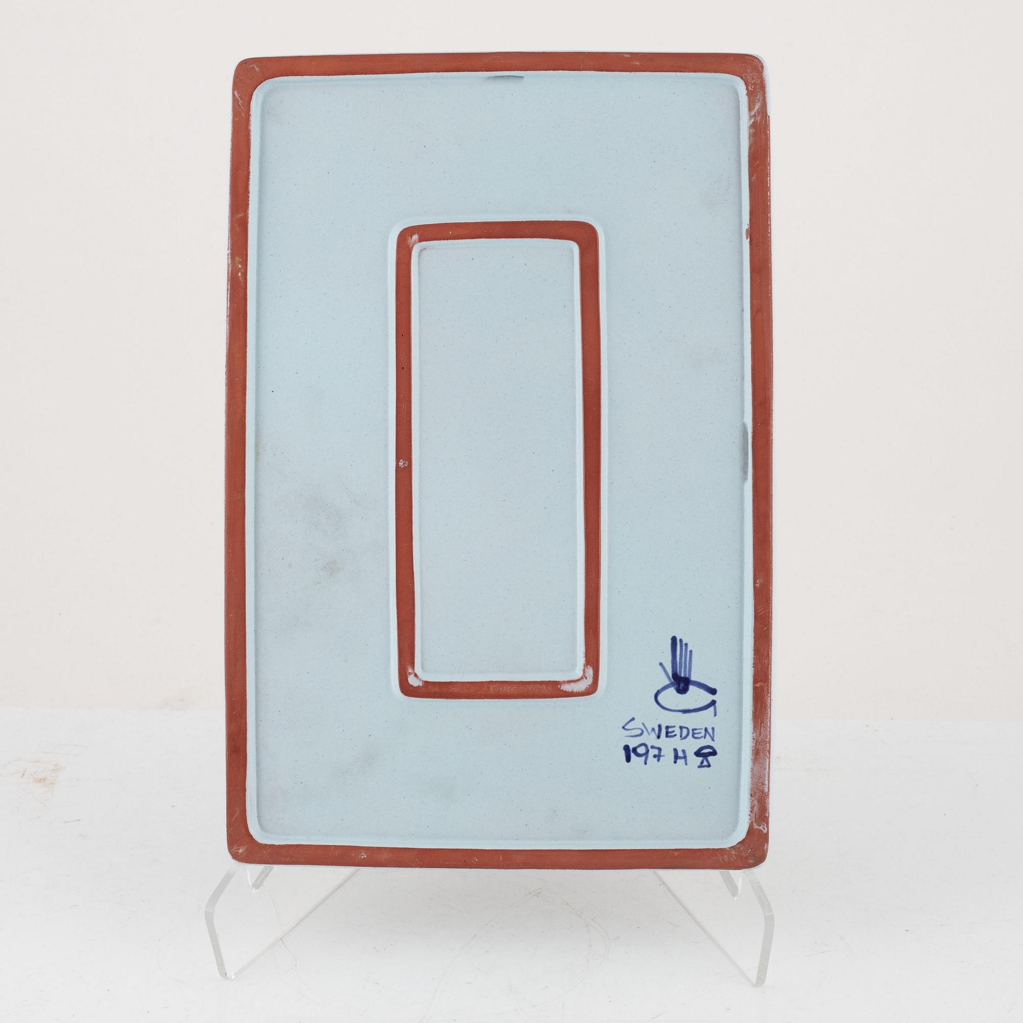 Stig Lindberg, fat, "Karneval", Gustavsberg Studio.