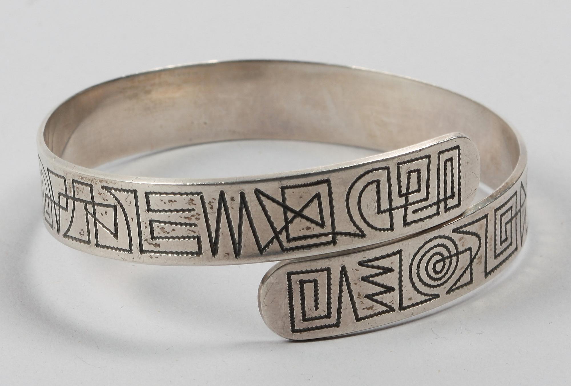 ARMBAND, silver. B Sörlings Konsthantverk, Stockholm 1960.
