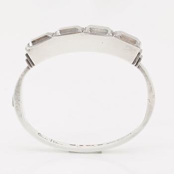 Wiwen Nilsson, armband, Lund 1939, sterling med bergkristall.
