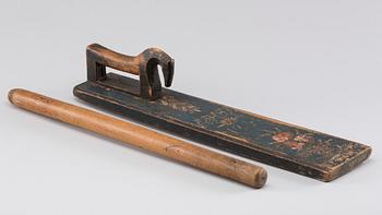 MANGELTRÄ MED KAVEL, 1833 Västra Skåne.