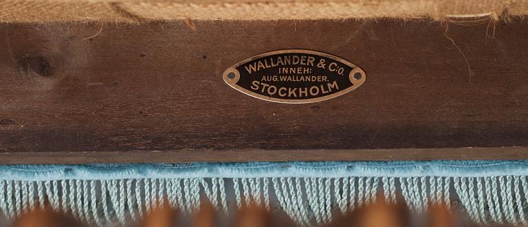 SKRIVBORD SAMT KARMSTOL, barockstil, stolen brickmärkt Wallander & Co, Stockholm. 1910-20-tal.